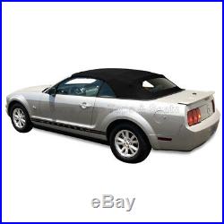 Mustang Convertible Top (05-14 All Models) Black Stayfast Cloth, Glass Window