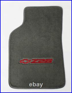 NEW 1982 2002 Camaro Floor Mats Gray Carpet Embroidered Z28 Logo Red on All 4