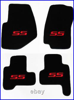 NEW! 2002-2007 Chevy TrailBlazer Floor Mats Black Embroidered SS Logo Red All 4