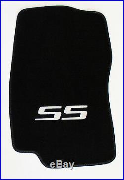 NEW! 2002-2007 Chevy TrailBlazer Floor Mats Black Embroidered SS Logo Silver All
