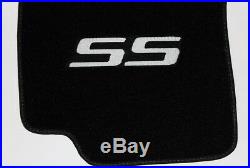NEW! 2002-2007 Chevy TrailBlazer Floor Mats Black Embroidered SS Logo Silver All