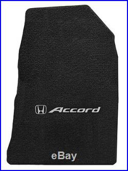 NEW! 2013-2017 Black Floor Mats Honda Accord 4 Door Silver H Logo on all 4 Mats