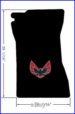 NEW! BLACK FLOOR MATS 1970-1981 PONTIAC FIREBIRD Embroidered Logo Set ALL 4