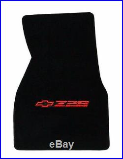 NEW! BLACK FLOOR MATS 1993-2002 Camaro Embroidered Z28 Logo in Red on all 4 set