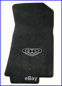 NEW! BLACK FLOOR MATS 2005-2006 PONTIAC GTO CREST Embroidered Logo on all 4 Set