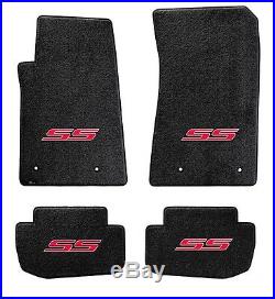 NEW! BLACK FLOOR MATS 2014-2017 SS Sedan Embroidered SS Logo in Red on all 4