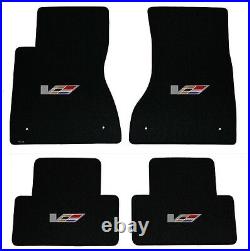 NEW! BLACK FLOOR Mats 2003 2007 Cadillac CTS V Series Flag logo set of 4 All