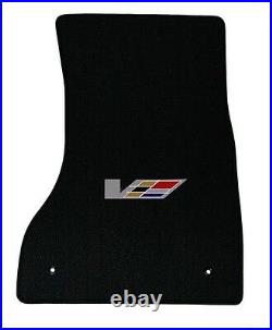 NEW! BLACK FLOOR Mats 2003 2007 Cadillac CTS V Series Flag logo set of 4 All