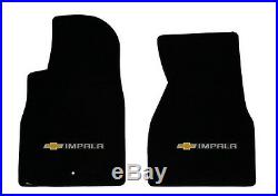 NEW! BLACK Floor Mats 2006-2014 Chevy Impala Embroidered Bowtie Double Logo All