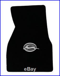 NEW! BLACK Floor Mats 2006-2014 Chevy Impala Embroidered Logo in Silver on all 4