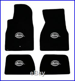 NEW! BLACK Floor Mats 2006-2014 Chevy Impala Embroidered Logo in Silver on all 4