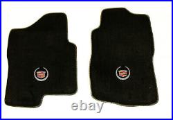 NEW! BLACK Floor Mats 2007-2013 Cadillac Escalade EXT Official Crest Logo All 3