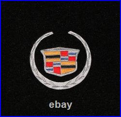 NEW! BLACK Floor Mats 2007-2013 Cadillac Escalade EXT Official Crest Logo All 3
