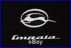 NEW! BLACK Floor Mats 2014-2017 Chevy Impala Embroidered Running Logo Silver All