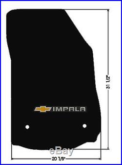 NEW BLACK Floor Mats 2014-2018 Chevy Impala Embroidered Bowtie Double Logo All 4