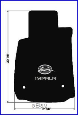 NEW! BLACK Floor Mats 2014-2020 Chevy Impala Embroidered Double Logo on All 4