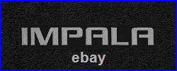NEW! BLACK Floor Mats 2014-2020 Chevy Impala Embroidered Logo in Silver All 4