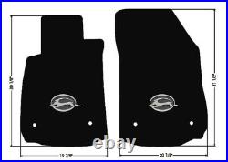 NEW! BLACK Floor Mats 2014-2020 Chevy Impala Embroidered Logo in Silver on All 4