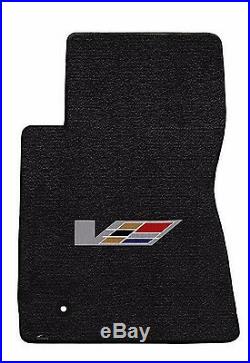 NEW! Black Floor Mats 2009-2014 Cadillac Sedan CTS V Series Flag logo All 4 Mats