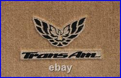 NEW! Carpet FLOOR MATS Tan 1970-1981 PONTIAC FIREBIRD Embroidered Logo on All 4