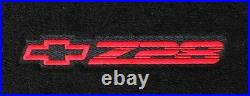 NEW! Carpet Floor Mats 1982-2002 Camaro Z28 Embroidered Logo / Red All 4 Binding