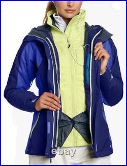 NEW Columbia 3 In 1 Womens Small Interchange Ski Jacket Waterproof Raincoat Tech
