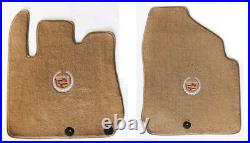 NEW! Tan Floor Mats 2010-2016 Cadillac SRX Official Crest Logo in Silver on All