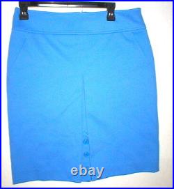 NWT $348 Worth New York 4 Womens Skirt Cornflower Blue Bright Textured USA Work