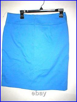 NWT $348 Worth New York 4 Womens Skirt Cornflower Blue Bright Textured USA Work