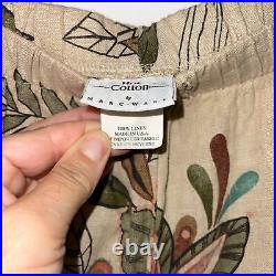 NWT Hot Cotton By Marc Ware Linen Pant Set Womens Size Large L Desert Floral New