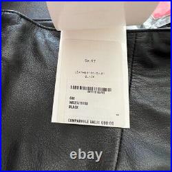NWT John Elliott Black Genuine Leather Mini Skirt Size Small / MSRP $698