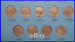 Near Complete Set Of Buffalo Nickels- 62 Coins All Dates Readable, Nice Grades