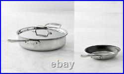 New All-Clad SD55404 Hybrid Non-stick 4-qt Sauté Pan, with lid and 8 fry pan