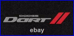 New! Black Floor Mats 2013-2016 Dodge Dart Embroidered Logo Silver & Red All 4