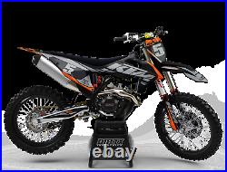 New Dirtx Industries Complete Graphics Factory Storm Orange/gray All Ktm Models