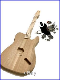 New Diy Builder Kit Tele Snakehead Esquire Electric Guitar All Included