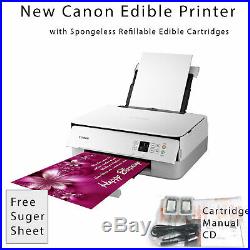 New Edible Canon Pixma TS5320 Wireless All-in-One Printer Bundle Free SugarPaper