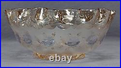 New England Glass Pomona Cornflower Pattern 8 1/8 Inch Bowl Circa 1886-1887