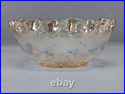 New England Glass Pomona Cornflower Pattern 8 1/8 Inch Bowl Circa 1886-1887