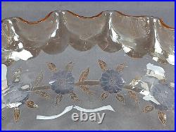 New England Glass Pomona Cornflower Pattern 8 1/8 Inch Bowl Circa 1886-1887