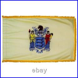 New Jersey State Indoor Outdoor Parade Dyed Flag All Larger Sizes