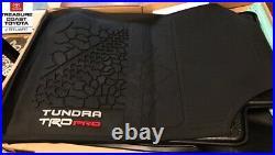 New Oem Toyota Tundra 2014-2021 Trd Pro All Weather Floor Liner 3pc Set