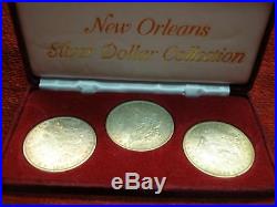 New Orleans Silver Dollar Collection 1883 1884 1885 All Nice Bu -natural