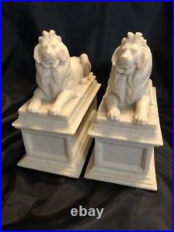 New York Public Library Lions Heavy Bookend Replicas Vtg. Beautiful Set MSRP $175