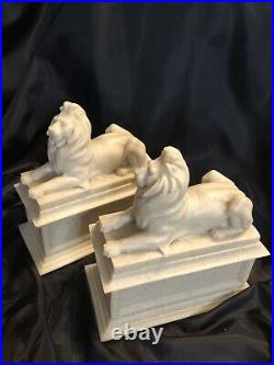 New York Public Library Lions Heavy Bookend Replicas Vtg. Beautiful Set MSRP $175