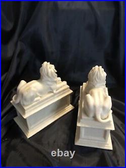 New York Public Library Lions Heavy Bookend Replicas Vtg. Beautiful Set MSRP $175