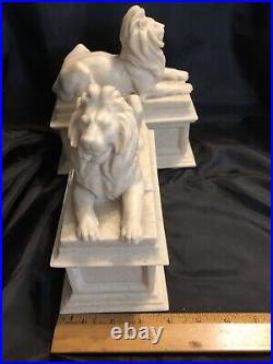 New York Public Library Lions Heavy Bookend Replicas Vtg. Beautiful Set MSRP $175