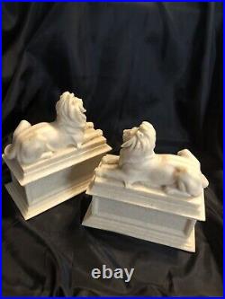 New York Public Library Lions Heavy Bookend Replicas Vtg. Beautiful Set MSRP $175