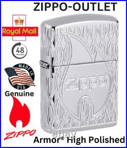 New ZIPPO Lighter BIG FLAME Exquisite All Round MULTICUT ARMOR High Polished