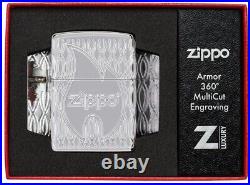 New ZIPPO Lighter BIG FLAME Exquisite All Round MULTICUT ARMOR High Polished